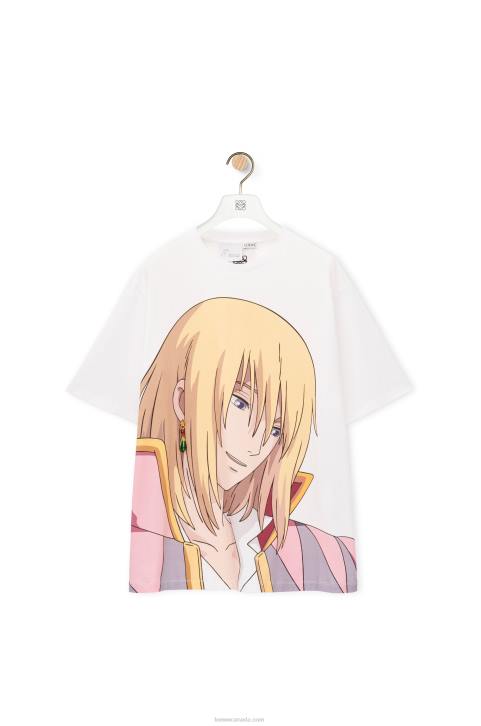 Loewe Howl embellished T-shirt in cotton 688V835 Women White/Beige