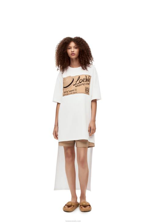 Loewe hat T-shirt dress in cotton 688V791 Women White