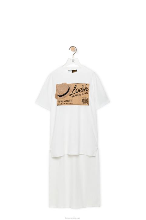 Loewe hat T-shirt dress in cotton 688V791 Women White