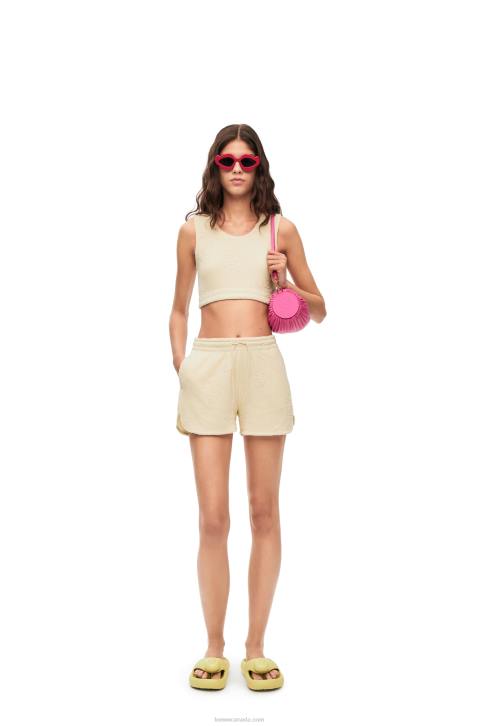 Loewe Anagram jacquard top in cotton 688V862 Women Ecru