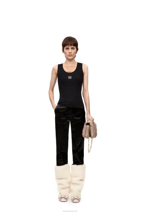 Loewe Anagram tank top in cotton 688V902 Women Black