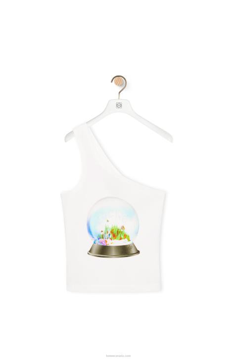Loewe Snow globe top in technical jersey 688V871 Women White/Multicolor