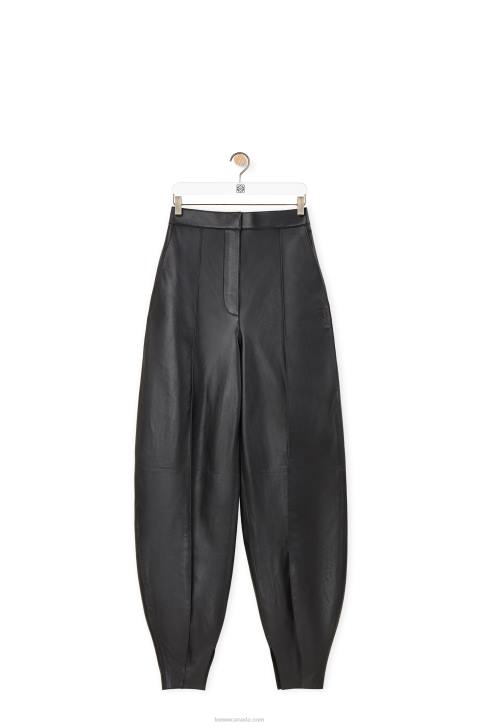 Loewe Balloon trousers in nappa 688V1139 Women Black