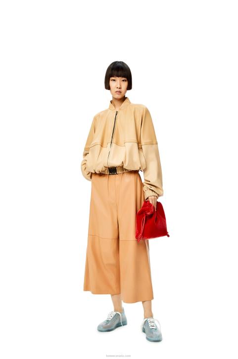 Loewe Cropped elasticated trousers 688V1146 Women Butter