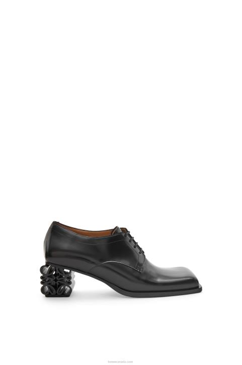 Loewe Anagram heel brogue in calfskin 688V768 Women Black