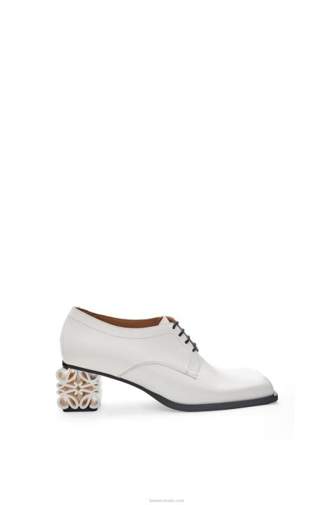 Loewe Anagram heel brogue in calfskin 688V769 Women White