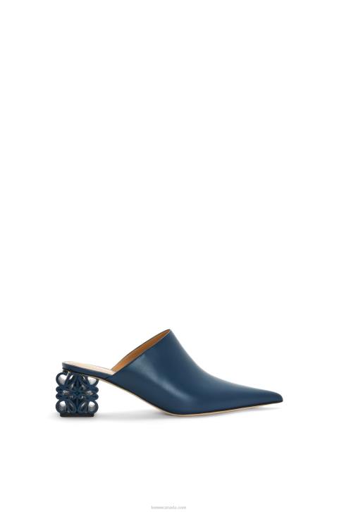 Loewe Anagram heel mule in calfskin 688V763 Women Blue