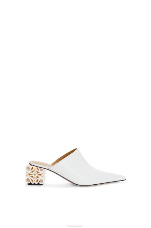 Loewe Anagram heel mule in calfskin 688V765 Women White