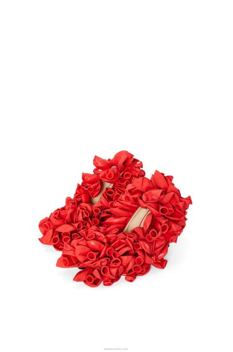 Loewe Comic balloon pump in satin 688V767 Women Anthurium Red