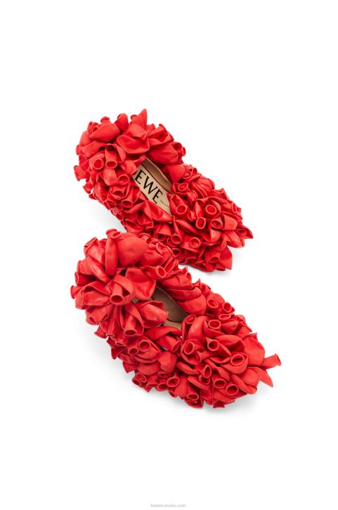 Loewe Comic balloon pump in satin 688V767 Women Anthurium Red