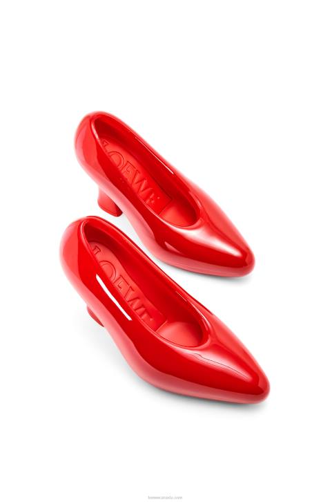 Loewe Comic lacquered foam pump in light foam rubber 688V733 Women Shiny Red