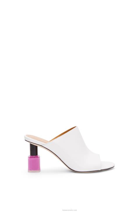 Loewe Nail polish mule in calfskin 688V758 Women White/Pink