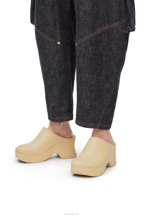Loewe Terra foam clog in light foam rubber 688V747 Women Oat Milk