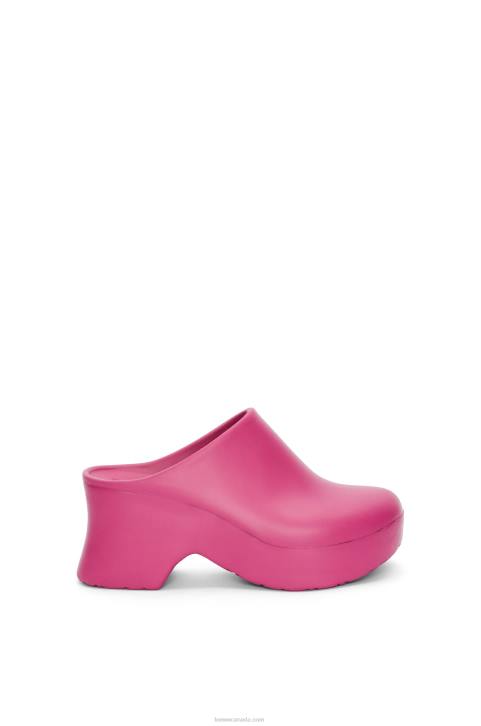 Loewe Terra foam clog in light foam rubber 688V752 Women Pink Hortensia