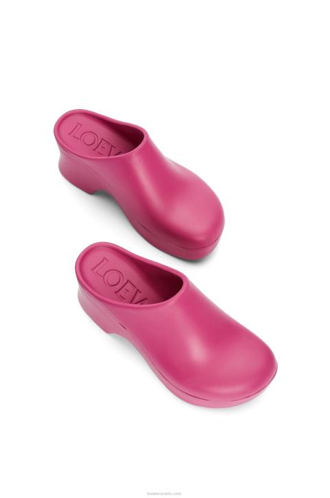 Loewe Terra foam clog in light foam rubber 688V752 Women Pink Hortensia