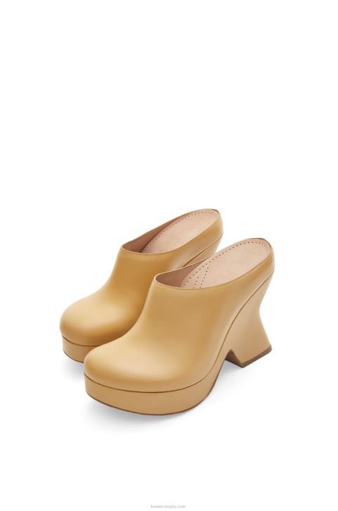 Loewe Terra wedge clog in calfskin 688V745 Women Medium Concealer