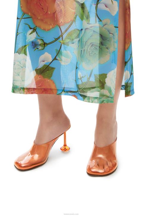 Loewe Toy mule in transparent material 688V766 Women Transparent Orange