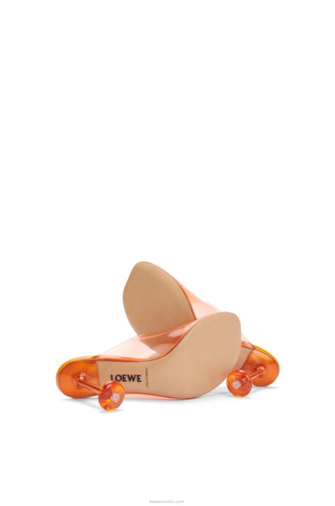 Loewe Toy mule in transparent material 688V766 Women Transparent Orange