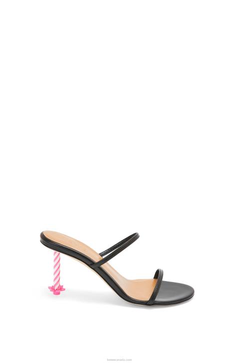 Loewe Birthday candle sandal in goatskin 688V712 Women Black