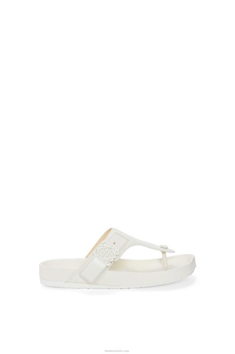 Loewe Ease toe post sandal in goatskin 688V679 Women White