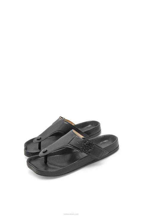 Loewe Ease toe post sandal in goatskin 688V720 Women Black