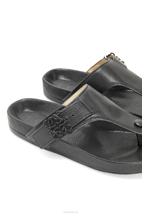 Loewe Ease toe post sandal in goatskin 688V720 Women Black