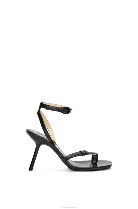 Loewe Petal stiletto sandal in lambskin 688V671 Women Black