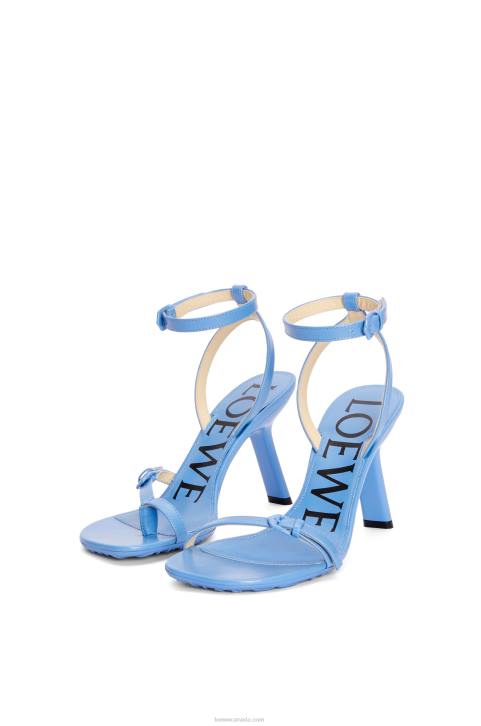 Loewe Petal stiletto sandal in lambskin 688V672 Women Light Denim