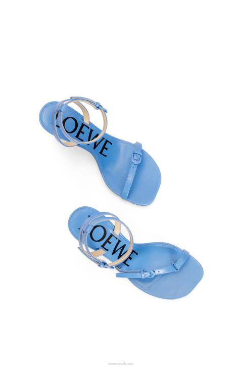 Loewe Petal stiletto sandal in lambskin 688V672 Women Light Denim