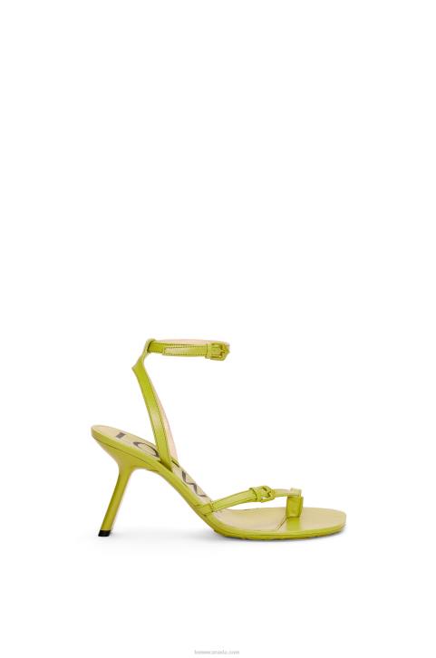 Loewe Petal stiletto sandal in lambskin 688V673 Women Matcha Latte