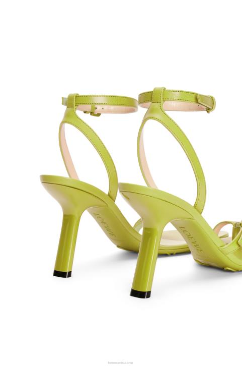 Loewe Petal stiletto sandal in lambskin 688V673 Women Matcha Latte