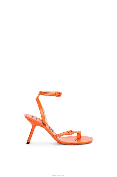 Loewe Petal stiletto sandal in lambskin 688V674 Women Orange