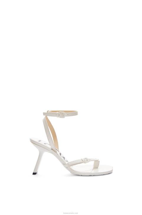 Loewe Petal stiletto sandal in lambskin 688V675 Women White