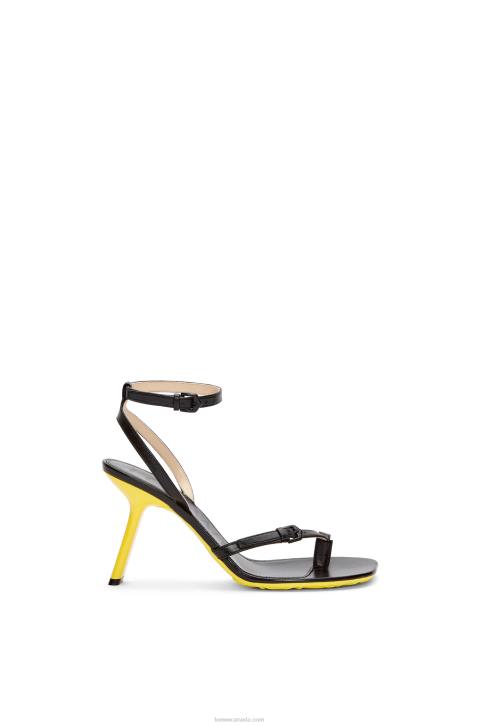 Loewe Petal stiletto sandal in lambskin 688V677 Women Black