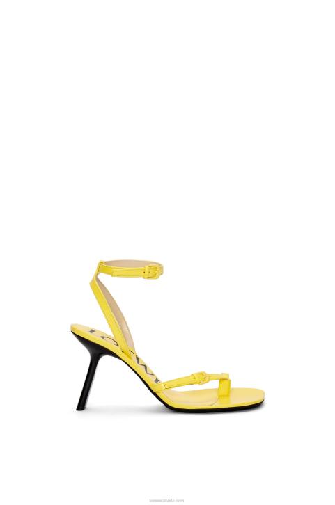 Loewe Petal stiletto sandal in lambskin 688V678 Women Acacia Yellow