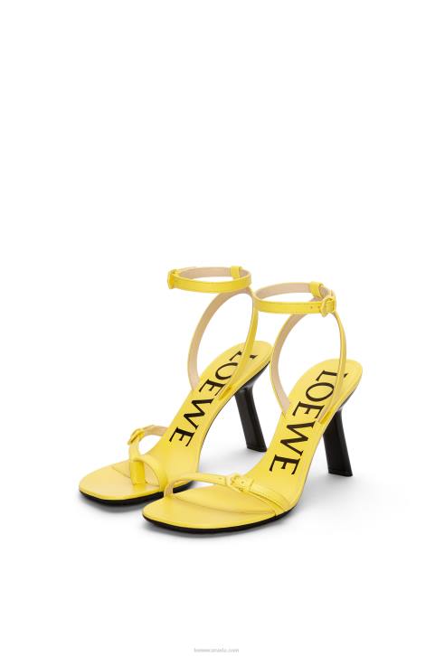 Loewe Petal stiletto sandal in lambskin 688V678 Women Acacia Yellow