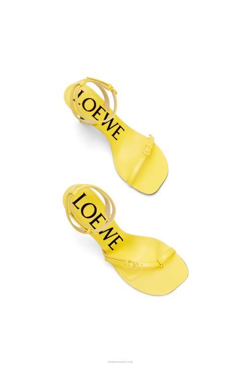 Loewe Petal stiletto sandal in lambskin 688V678 Women Acacia Yellow