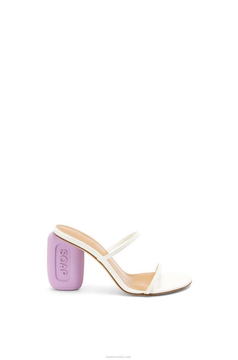 Loewe Soap sandal in goatskin 688V711 Women White/Lavender