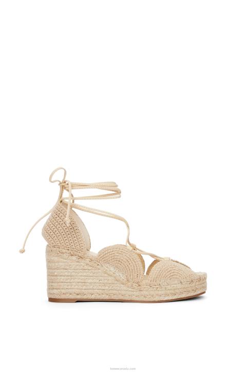 Loewe Solar wedge espadrille in jute 688V700 Women Oat Milk