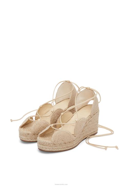 Loewe Solar wedge espadrille in jute 688V700 Women Oat Milk