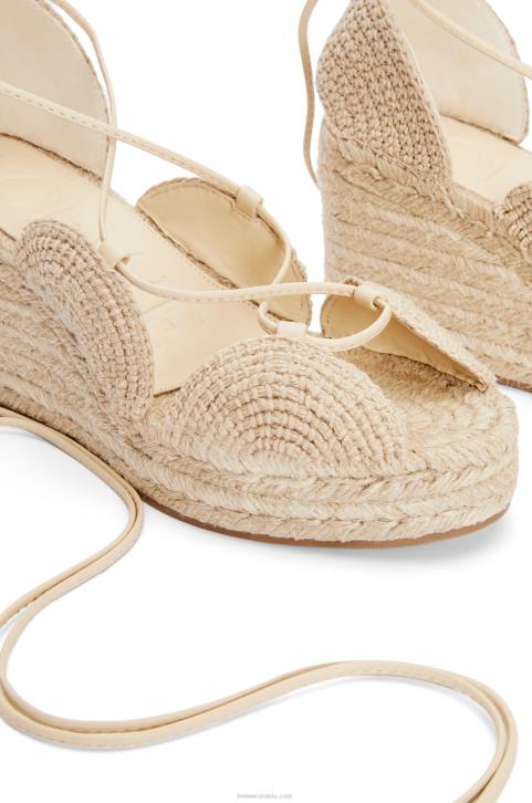 Loewe Solar wedge espadrille in jute 688V700 Women Oat Milk