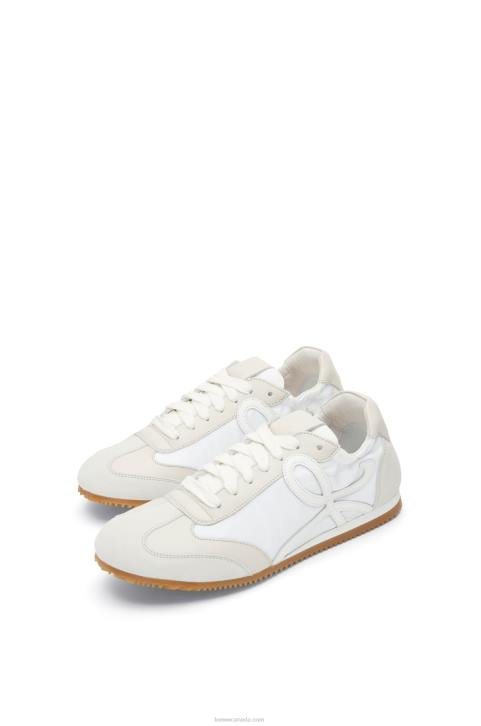 Loewe Ballet Runner in nylon and calfskin 688V657 Women White/Off-white