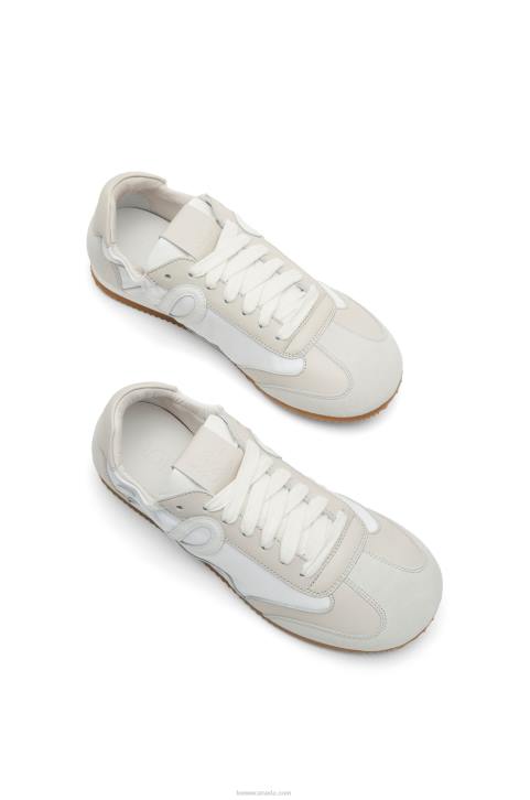 Loewe Ballet Runner in nylon and calfskin 688V657 Women White/Off-white