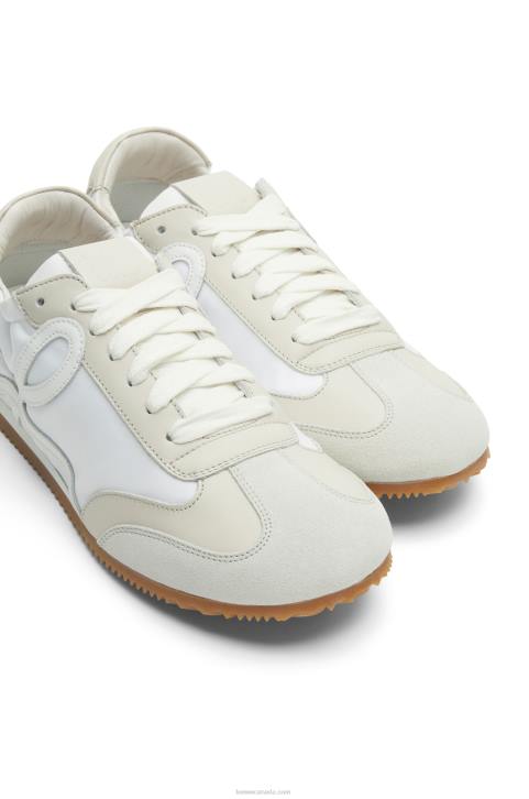 Loewe Ballet Runner in nylon and calfskin 688V657 Women White/Off-white