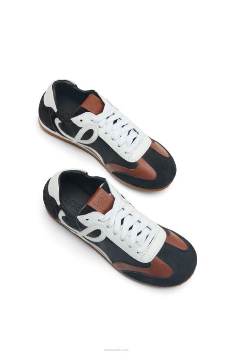 Loewe Ballet Runner in nylon and calfskin 688V667 Women Black/White