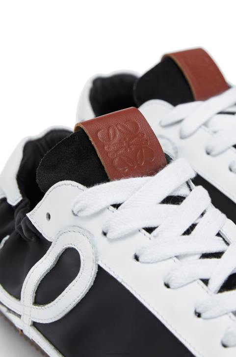 Loewe Ballet runner in nylon and calfskin 688V668 Women Black/White