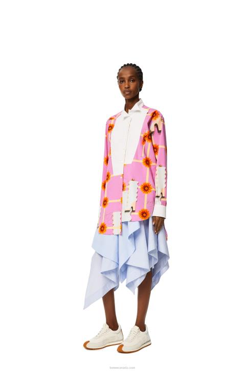 Loewe Flow Runner in lambskin and calfskin 688V645 Women Soft White