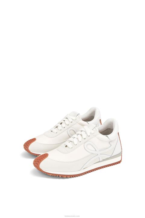 Loewe Flow Runner in lambskin and calfskin 688V645 Women Soft White