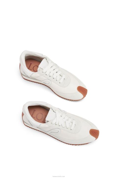 Loewe Flow Runner in lambskin and calfskin 688V645 Women Soft White
