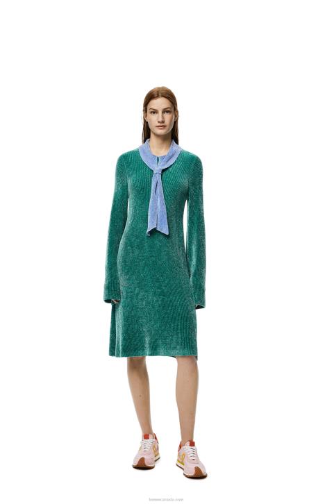 Loewe Flow runner in nylon and suede 688V654 Women Pink/Yellow